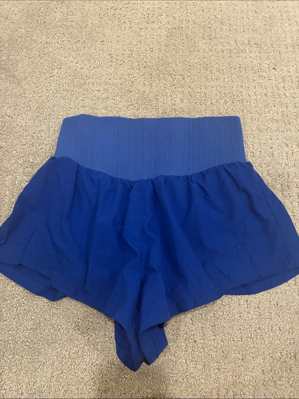 Women’s Blue High-Waist Performance Shorts